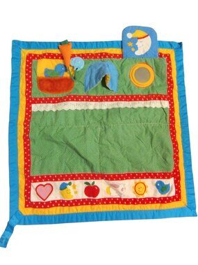 Vintage Playskool Baby Toddler Floor Play Mat  Fold N Go, Fabric Primary Colors